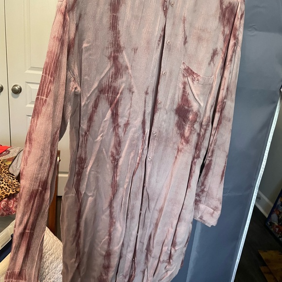 Black Swan size 8 shirt dress EUC worn once. Dusty Rose  smoke free and pockets - Picture 3 of 10